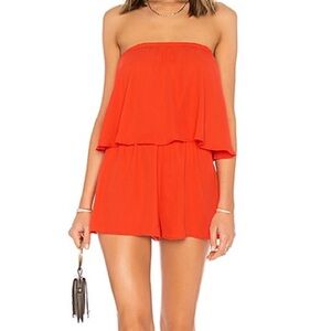 Show Me Your Mumu red silk romper
